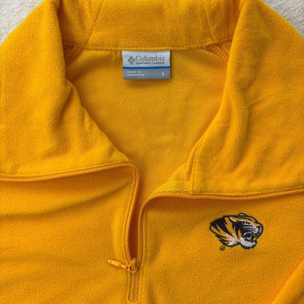 Columbia Zip Fleece Pullover Shirt Missouri Tigers Top Mizzou NCAA Embroidered L - Picture 7 of 15